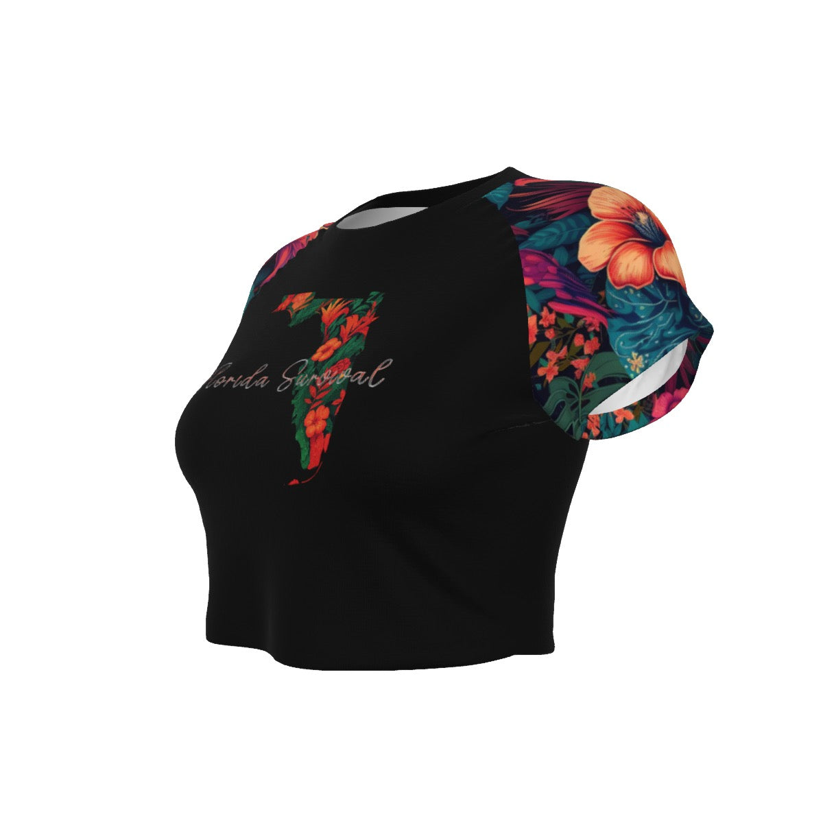 Florida Survival Tropical Garden Collection Women's Cropped T-Shirt