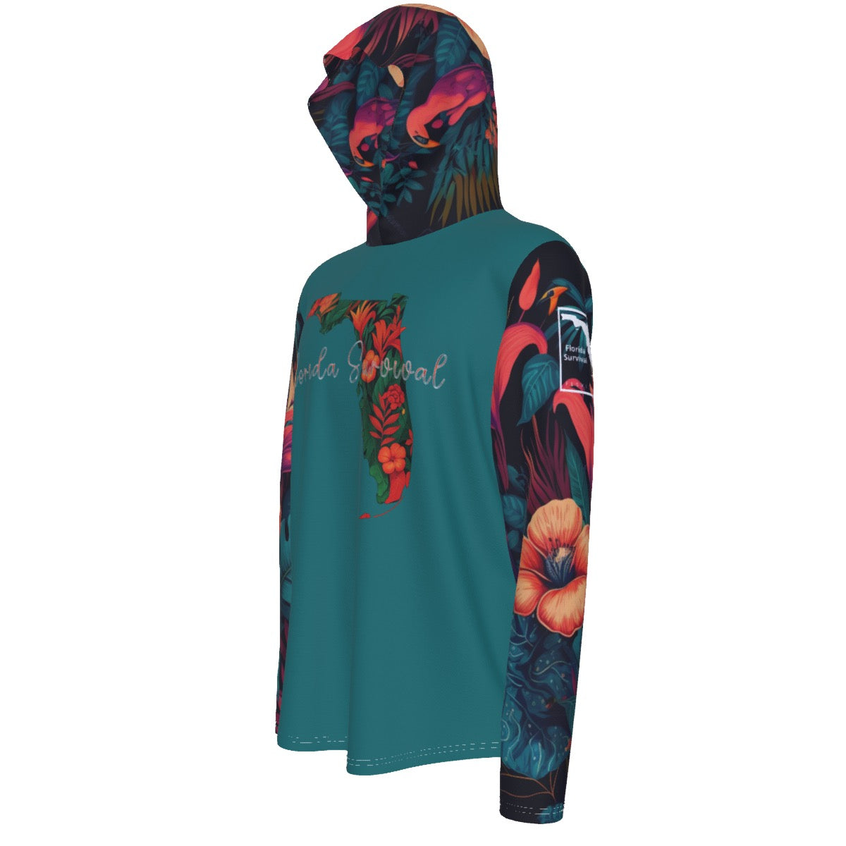 Florida Survival Tropical Garden Collection Fishing Hoodie