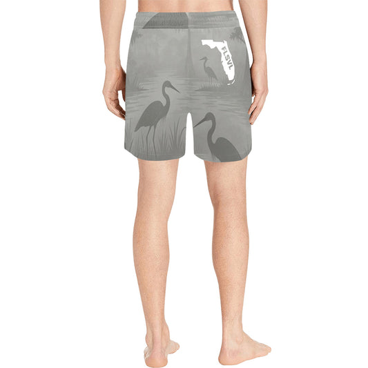 Florida Survival Everglade Veil Collection Mid-Length Swim Shorts
