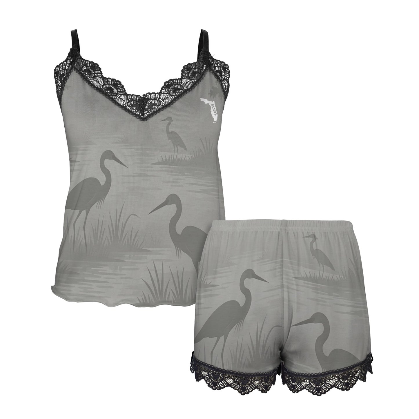Florida Survival Everglade Veil Collection Lace Camisole Pajamas