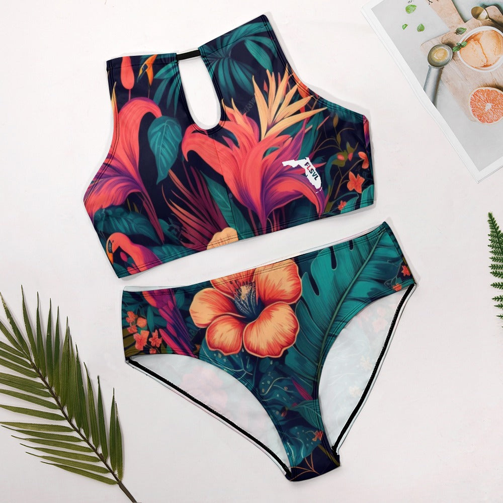 Florida Survival Tropical Garden Collection Halter Bikini