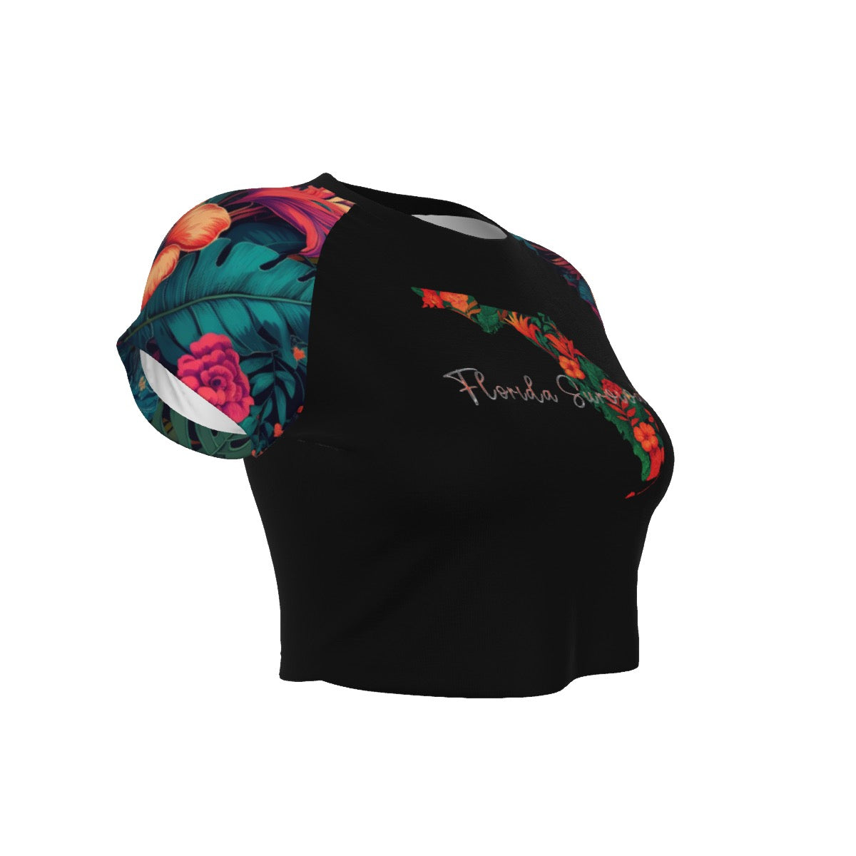 Florida Survival Tropical Garden Collection Women's Cropped T-Shirt