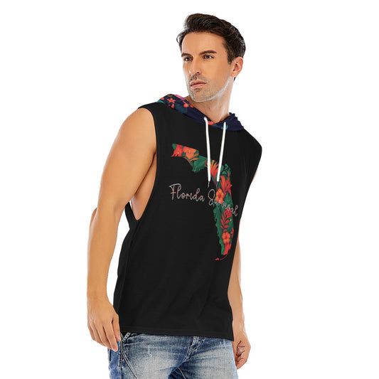 Florida Survival Tropical Garden Collection Men’s Sleeveless Pullover Hoodie