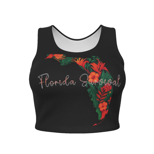 Florida Survival Women's Tropical Garden Collection Sport Crop Tank Top