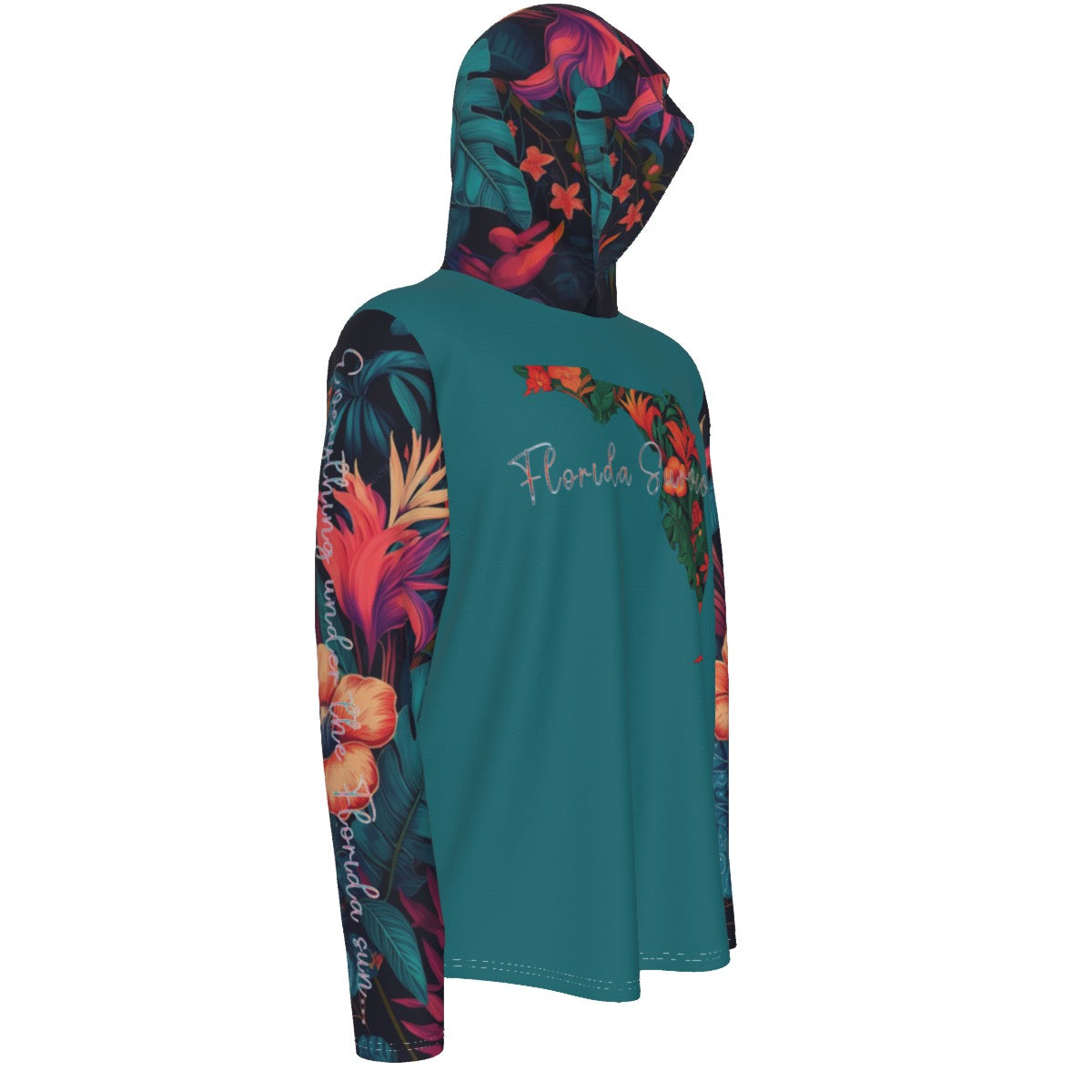 Florida Survival Tropical Garden Collection Fishing Hoodie