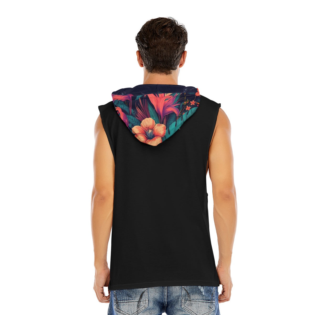 Florida Survival Tropical Garden Collection Men’s Sleeveless Pullover Hoodie