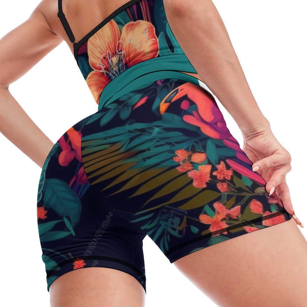 Florida Survival Tropical Garden Collection Women's Two-Piece Yoga Set