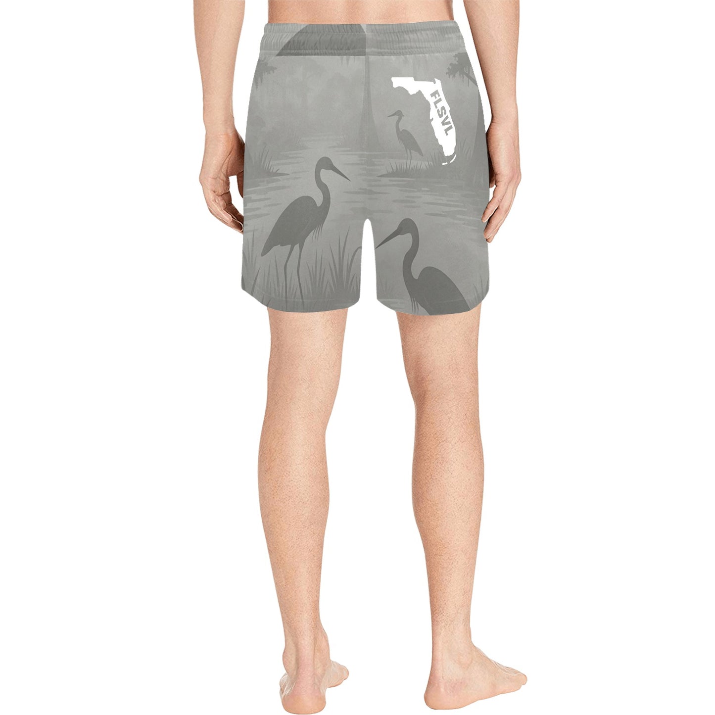 Florida Survival Everglade Veil Collection Mid-Length Swim Shorts