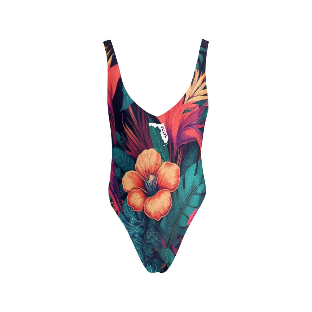 Florida Survival Tropical Garden Collection Backless Swimsuit
