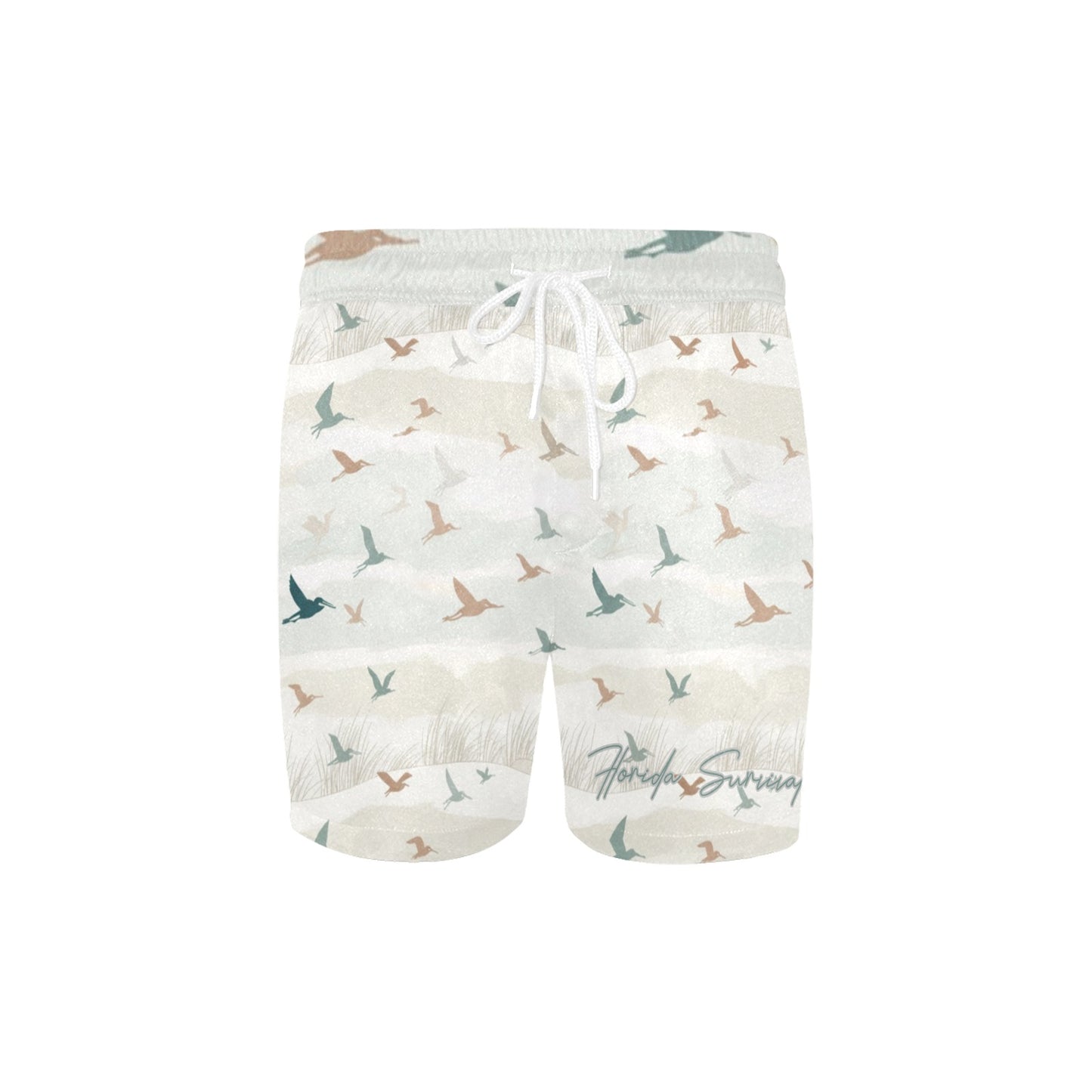 Florida Survival Coastal Migration Collection Men's Mid-Length Swim Shorts