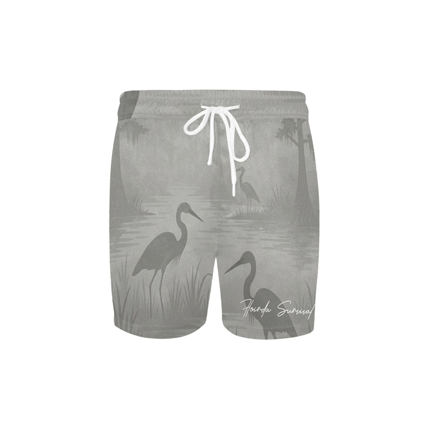 Florida Survival Everglade Veil Collection Mid-Length Swim Shorts