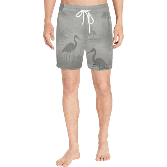 Florida Survival Everglade Veil Collection Mid-Length Swim Shorts